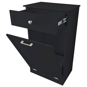 northwood calliger tilt out trash bin cabinet or laundry hamper solid workmanship and new 2022 design cuts assembly time in half! hide ugly trash, add countertop space, keep pets out!