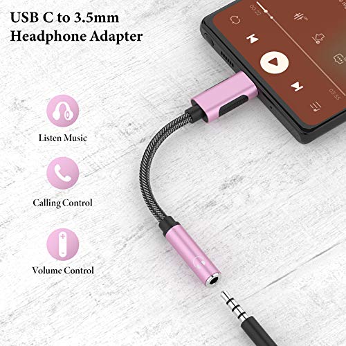 USB-C to 3.5mm Adapter for Samsung S21 S22 S23 Ultra,APETOO Galaxy S20 FE Headphone Adapter USB C to Aux Audio Dongle Cable Cord for Galaxy Note 20 Ultra/10+ A53 Flip Fold,Pixel 7 6 5 4 XL,Oneplus 9 8