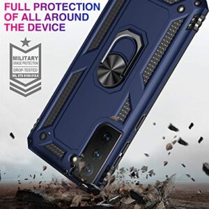 Vaki Case for Samsung Galaxy S21 5G Case Rugged Military Grade Heavy Duty Armor Shockproof Anti-Drop Galaxy S21 Phone Case Holder Kickstand Shell for Samsung Galaxy S21 5G 6.2 2021 Basic Cases (Blue)