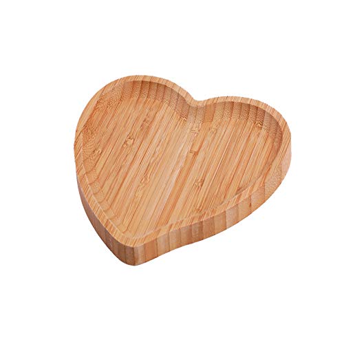 BinaryABC Heart Shaped Wood Serving Platters and Trays Side Dish Serving Trays Tabletop Serving Platters,Valentines Day Table Decorations Supplies