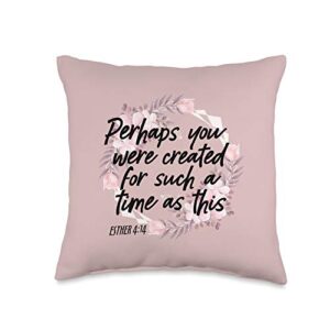 perhaps you were created for such time present perhaps you were created for such time as this christian throw pillow, 16x16, multicolor