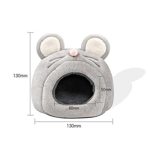 Guinea Pig Bed House, Small Animal Warm Bed House Cage Cave Bed with Removable Pillow Cushion, Hamster Hedgehog Winter Nest, Rat Chinchillas Habitat Bed, Pack of 2