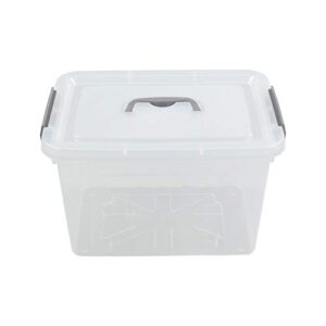 jekiyo clear plastic storage bin, 12 quart latching box with lid, 1 pack