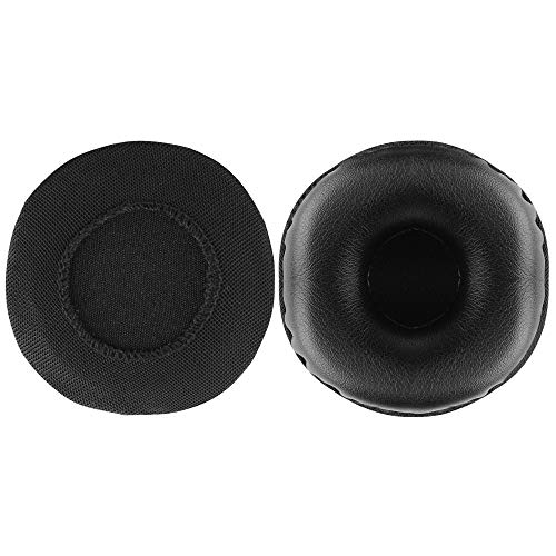 Geekria QuickFit Protein Leather Replacement Ear Pads for Logitech H390, H600, H609, Headphones Earpads, Headset Ear Cushion Repair Parts (Black)
