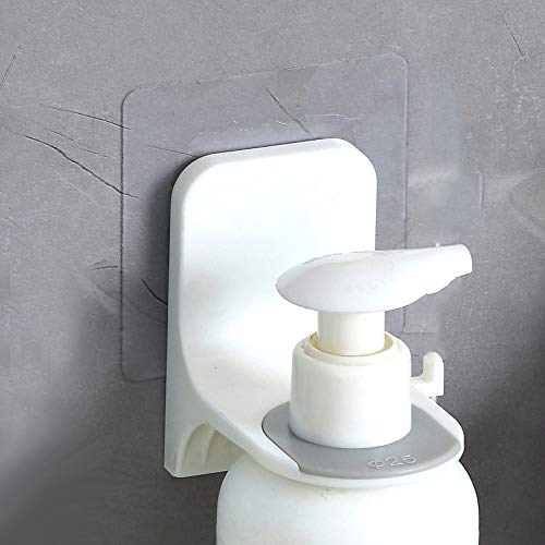 MNTT Shampoo Bottle Shelf,Rustproof Wall Mounted Organizer Hanger Bottle Holder Shower Shower Gel Rack Shampoo Hook Bathroom Accessories(White)