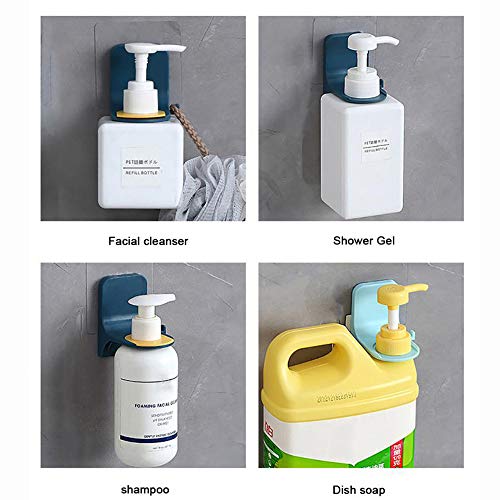 MNTT Shampoo Bottle Shelf,Rustproof Wall Mounted Organizer Hanger Bottle Holder Shower Shower Gel Rack Shampoo Hook Bathroom Accessories(White)