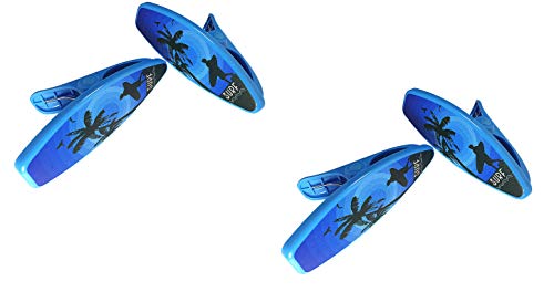 2 Pack Set Pair of Surfboard Style Beach Towel Clips Jumbo Size for Beach Chair, Cruise Beach Patio, Pool Accessories for Chairs, Household Clip, Baby Stroller. by C&H Solutions