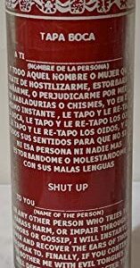 Veladoras Misticas Shut Up (Tapa Boca) 7-Day Unscented Candle Red in Glass