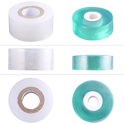 MIDOUWEST 4 Pcs Parafin Grafting Tape for Fruit Trees,Garden Plant Nursery Tape Stretchable Self Adhesive Membrane Clear Floristry Film,Plant Repair Budding Tape