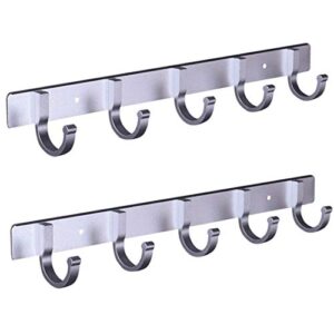 cbingsi 12 wall hooks heavy duty wall hanger. towel hooks for bathrooms, coat rack wall mounted, garage and kitchen organization and storage, coats and hat hook, wall hook rack.17in