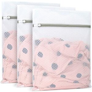 3pcs durable diamond mesh laundry bags for delicates 12 x 16 inches (3 medium)