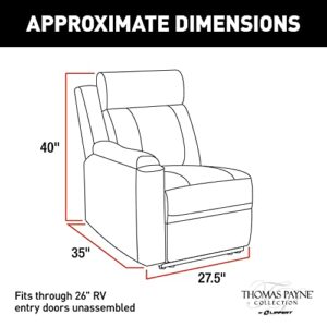 THOMAS PAYNE Heritage Series Theater Seating Collection Right Hand Recliner for 5th Wheel RVs, Travel Trailers and Motorhomes