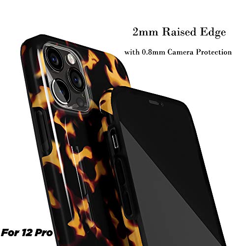 uCOLOR Case Compatible with iPhone 12 Pro Max (6.7") for Girls Marble Pattern Stylish Matt Hybrid Ultra Slim Soft TPU Protective Case for iPhone 12 Pro Max 6.7" 2020 (Tortoise Shell)