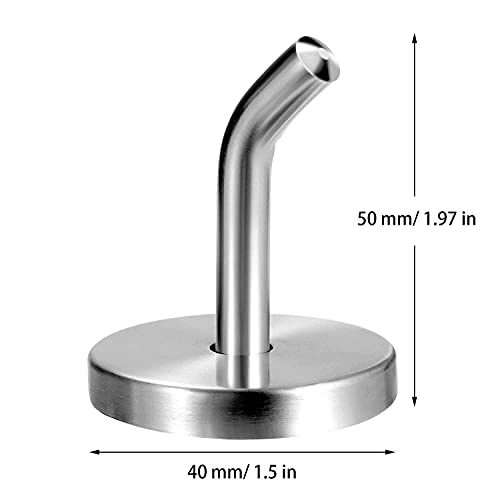 LingYe Stainless Steel Wall Mounted Coat Hook Heavy Duty Hooks Robe Hook Towel Clothes Hooks for Hanging Kitchen Bathroom Wall Door Cabinet 6 Pieces