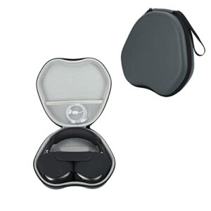 travel case for airpods max,hard carrying bag storage airpods max headset pu&eva&polyester portable storage box