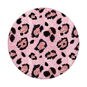 Cute Print Cheetah Pattern Pink Leopard PopSockets Swappable PopGrip