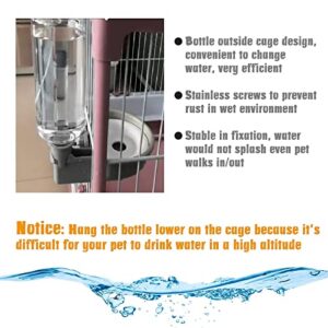 Vannon 16oz BPA Free Cage Water Bottles for Rabbits, Dogs, Ferrets, Cats and Other Small Animals, Anti-Overflow Water Dispenser for Crate