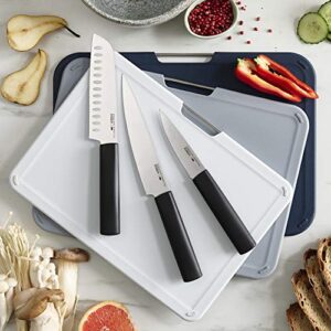 Joseph Joseph Nest Plus 6-Piece Knife and Cutting Board Set, One Size, Silver