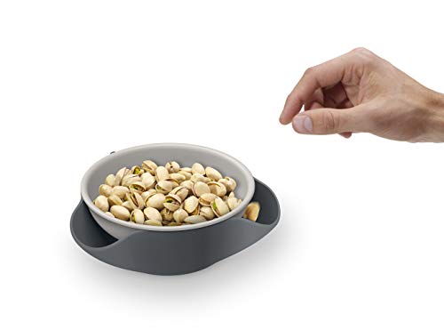 Joseph Joseph 20156 Double Dish Pistachio and Snack Serving Bowl, Gray