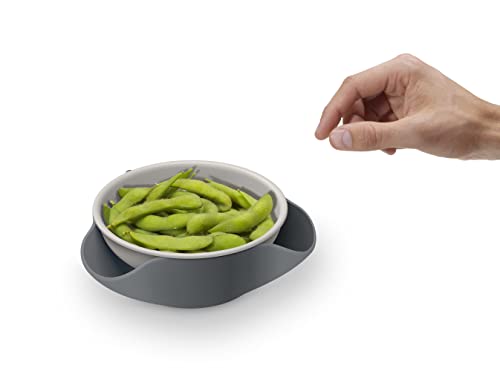 Joseph Joseph 20156 Double Dish Pistachio and Snack Serving Bowl, Gray