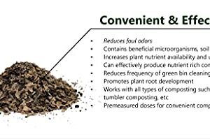 Convino: A Compost Starter/Accelerator Which Help to Reduce Kitchen Waste Odor and Convert Yard Waste to Fertile Humus for All Composting Systems. Comes in 1 Package That Contains 4 Packets Inside