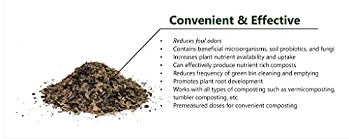 Convino: A Compost Starter/Accelerator Which Help to Reduce Kitchen Waste Odor and Convert Yard Waste to Fertile Humus for All Composting Systems. Comes in 1 Package That Contains 4 Packets Inside