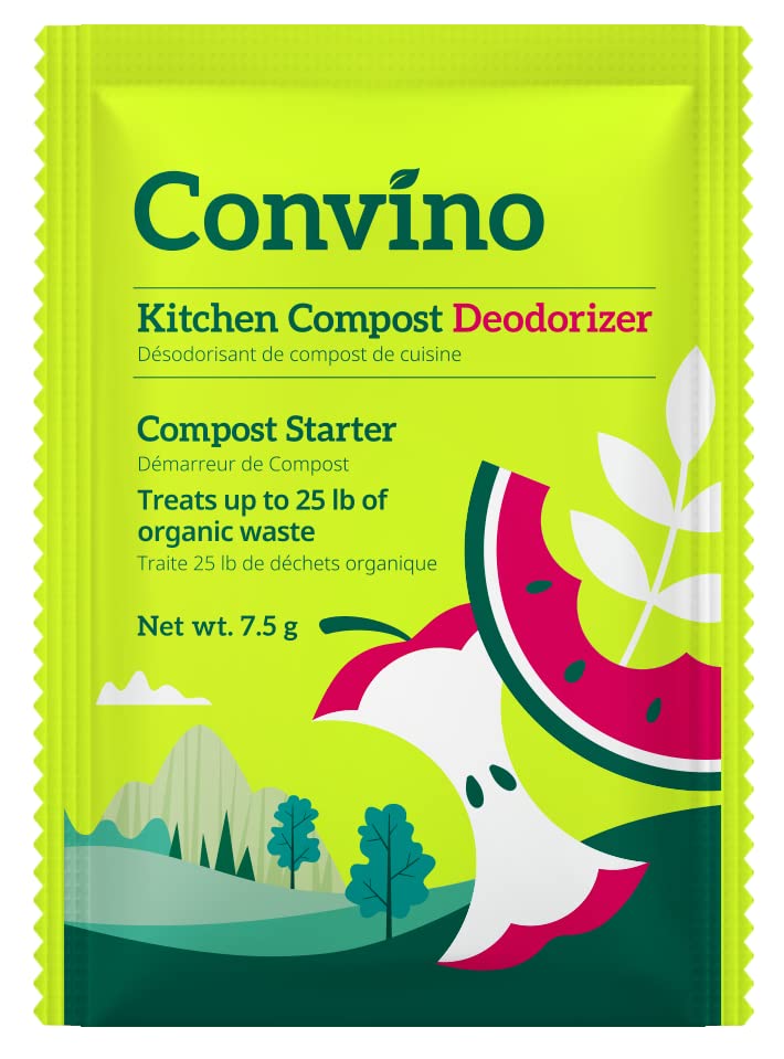 Convino: A Compost Starter/Accelerator Which Help to Reduce Kitchen Waste Odor and Convert Yard Waste to Fertile Humus for All Composting Systems. Comes in 1 Package That Contains 4 Packets Inside