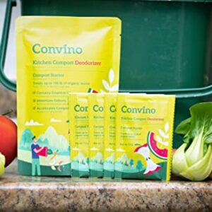 Convino: A Compost Starter/Accelerator Which Help to Reduce Kitchen Waste Odor and Convert Yard Waste to Fertile Humus for All Composting Systems. Comes in 1 Package That Contains 4 Packets Inside