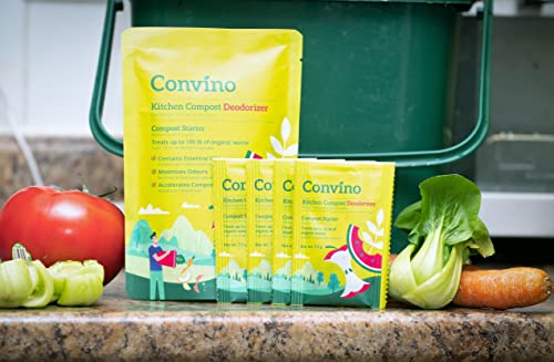 Convino: A Compost Starter/Accelerator Which Help to Reduce Kitchen Waste Odor and Convert Yard Waste to Fertile Humus for All Composting Systems. Comes in 1 Package That Contains 4 Packets Inside