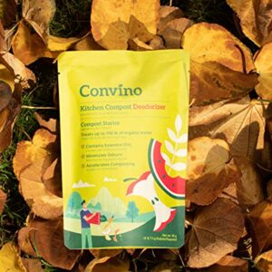 Convino: A Compost Starter/Accelerator Which Help to Reduce Kitchen Waste Odor and Convert Yard Waste to Fertile Humus for All Composting Systems. Comes in 1 Package That Contains 4 Packets Inside
