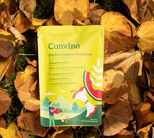 Convino: A Compost Starter/Accelerator Which Help to Reduce Kitchen Waste Odor and Convert Yard Waste to Fertile Humus for All Composting Systems. Comes in 1 Package That Contains 4 Packets Inside