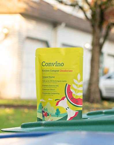 Convino: A Compost Starter/Accelerator Which Help to Reduce Kitchen Waste Odor and Convert Yard Waste to Fertile Humus for All Composting Systems. Comes in 1 Package That Contains 4 Packets Inside