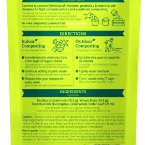 Convino: A Compost Starter/Accelerator Which Help to Reduce Kitchen Waste Odor and Convert Yard Waste to Fertile Humus for All Composting Systems. Comes in 1 Package That Contains 4 Packets Inside