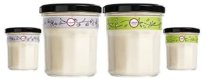 mrs. meyer's clean day's scented soy aromatherapy candle bundle, 35 hour burn time, made with soy wax, lavender and lemon verbena scent, 7.2 oz jars (4 candles total)