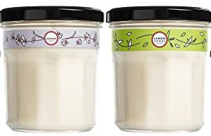 Mrs. Meyer's Clean Day's Scented Soy Aromatherapy Candle Bundle, 35 Hour Burn Time, Made with Soy Wax, Lavender and Lemon Verbena Scent, 7.2 oz Jars (4 Candles Total)
