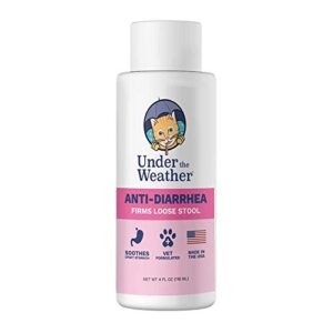 under the weather anti-diarrhea liquid for dogs and cats - soothe your pet's upset stomach and provide relief from diarrhea - (4 oz bottle) (for cats (4oz))