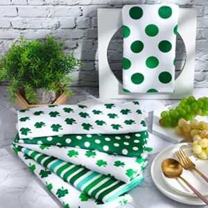 6 Pieces St. Patrick's Day Hand Towels Irish Shamrock Kitchen Towels Bath Towels Dish Towels Bathroom Towel 6 Pattern for St Patrick's Day Decoration Home Decor