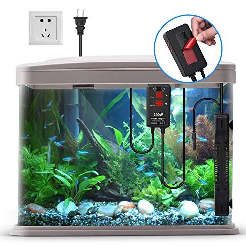 SZELAM Submersible Aquarium Heater,300W Fish Tank Heater with Intelligent Temperature Probe and 2 Suction Cups,Suitable for Marine Saltwater and Freshwater