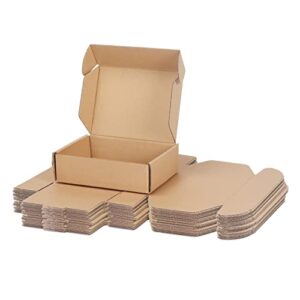 PHAREGE 7x5x2 inch Shipping Boxes 25 Pack, Brown Corrugated Cardboard Mailer Boxes, Small Mailing Boxes for Packaging Small Business