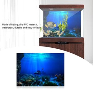 CUEA Poster Self-Adhesive PVC Durable 3D Effect Background for Aquarium(122 * 50cm)