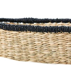 Bloomingville Seagrass Handle & Black Trim, Natural Basket (AH1702)