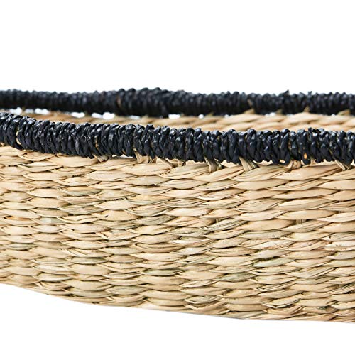 Bloomingville Seagrass Handle & Black Trim, Natural Basket (AH1702)