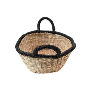 Bloomingville Seagrass Handle & Black Trim, Natural Basket (AH1702)