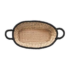 Bloomingville Seagrass Handle & Black Trim, Natural Basket (AH1702)