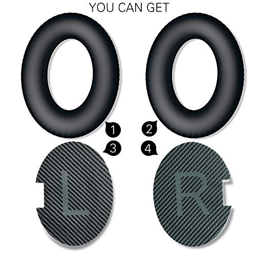 Bose Headphones Replacement Ear Pads for QuietComfort QC35/35ii/25/2/15 Ear Cushions for QC35 QC35ii QC25 QC2 QC15 Ae2 Ae2i Ae2w Sound True & SoundLink (Around-Ear Series Only)