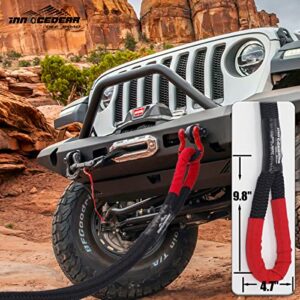 Innocedear 1"×30ft Recovery & Tow Rope Strap,Kinetic Energy Rope,Offroad Power Stretch Snatch Rope,Heavy-Duty Vehicle Recovery Rope,for Jeep car Truck ATV UTV SUV