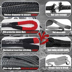 Innocedear 1"×30ft Recovery & Tow Rope Strap,Kinetic Energy Rope,Offroad Power Stretch Snatch Rope,Heavy-Duty Vehicle Recovery Rope,for Jeep car Truck ATV UTV SUV