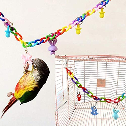 Bird Toys Parrot Toys - 9Pcs Parrot Swing Chewing Toys Cockatiels, Macaws, Parrots, Love Birds, Finches Parakeet Toys Bird Cage Accessories