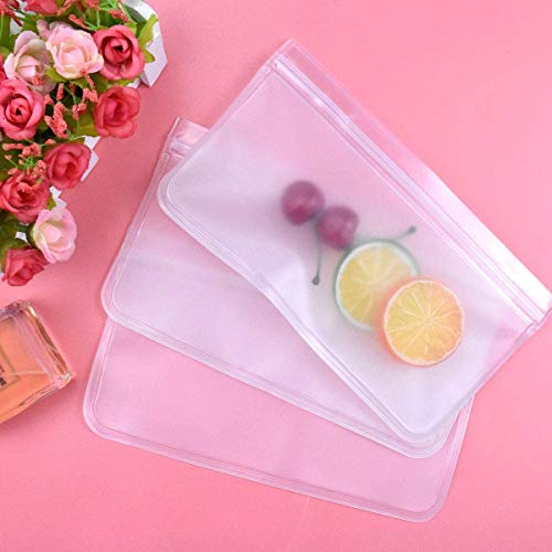 Kissral Reusable Food Storage Bag, 12 Pack Zip Sandwich Bags, Leakproof Silicone Freezer Bags, Thick Fresh-Keeping Bag for Kids Sandwich, Snack, Liquid, Lunch, Fruit, 19 x 22cm, 12.4 x 22 cm