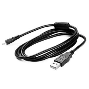 Replacement USB Camera Transfer Data Sync Charging Cable Cord for Sony Cybershot Cyber-Shot DSCH200, DSCH300,DSCW370,DSCW800,DSCW830,DSC-H200,DSC-H300,DSC-W370,DSC-W800,DSC-W830 Digital Camera (Black)